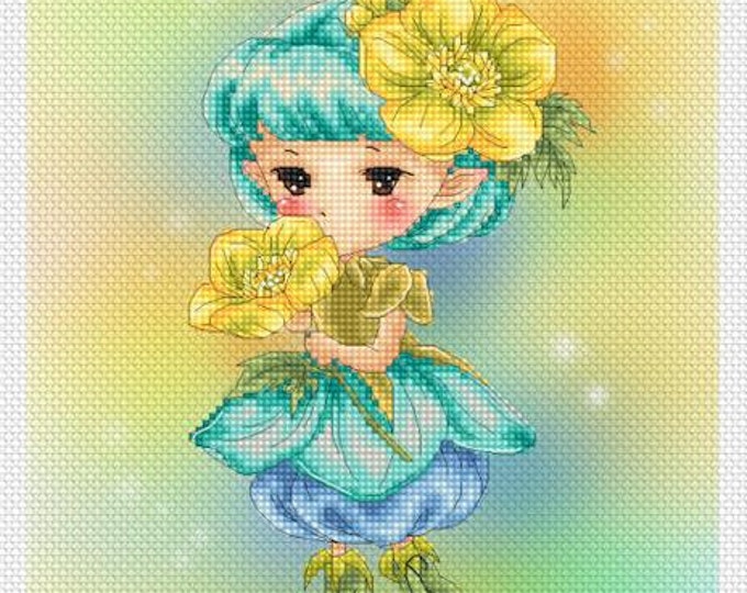 Buttercup Sprite Mitzi Sato-Wiuff - Cross stitch Chart Pattern