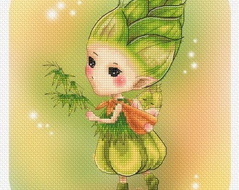 Bamboo Sprite Mitzi Sato-Wiuff - Cross stitch Chart Pattern