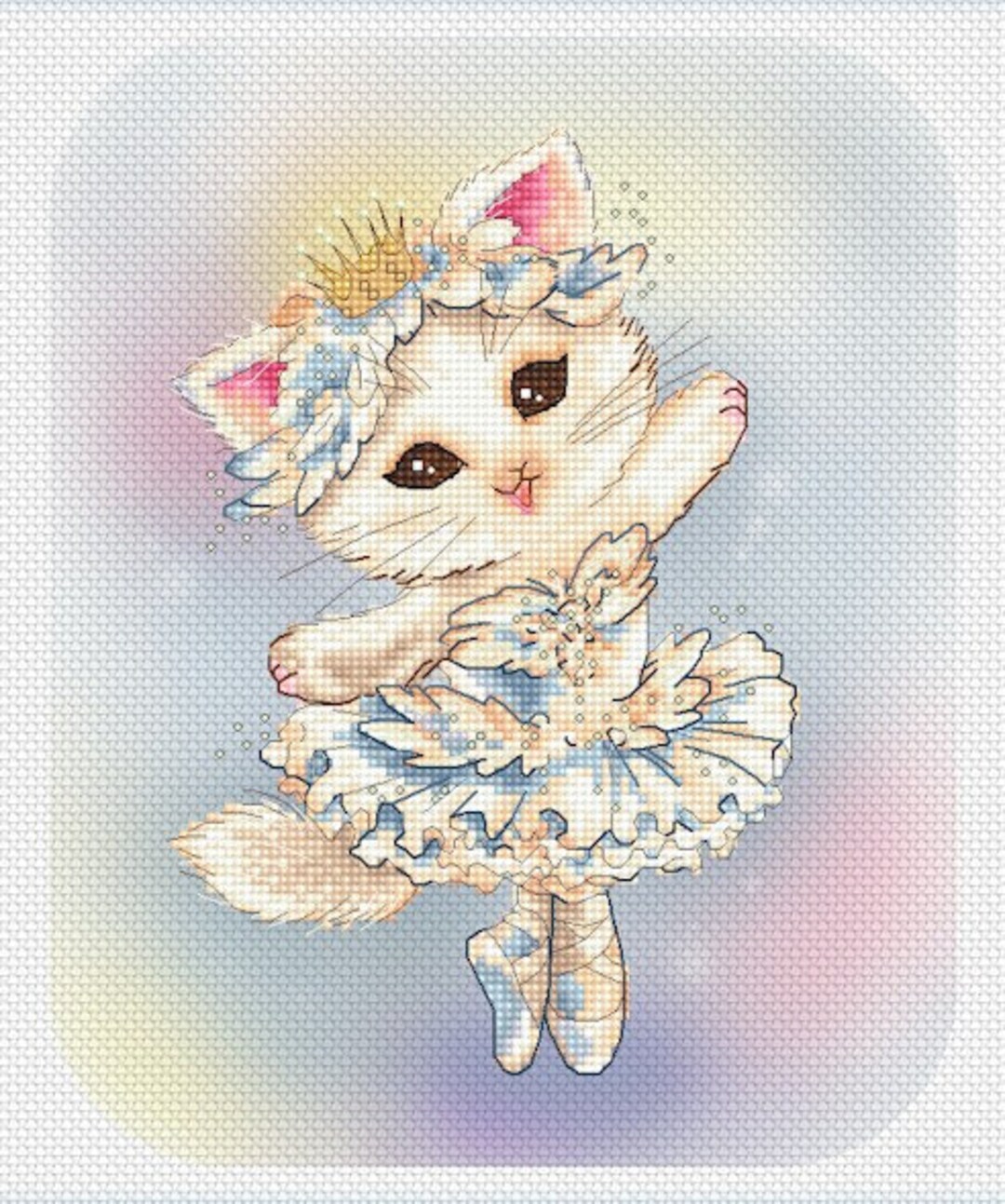 バレエ mikitty Ballerina Kitty Mitzi Sato-wiuff - Cross Stitch Chart