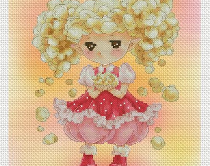 Popcorn Sprite Mitzi Sato-Wiuff - Cross stitch Chart Pattern