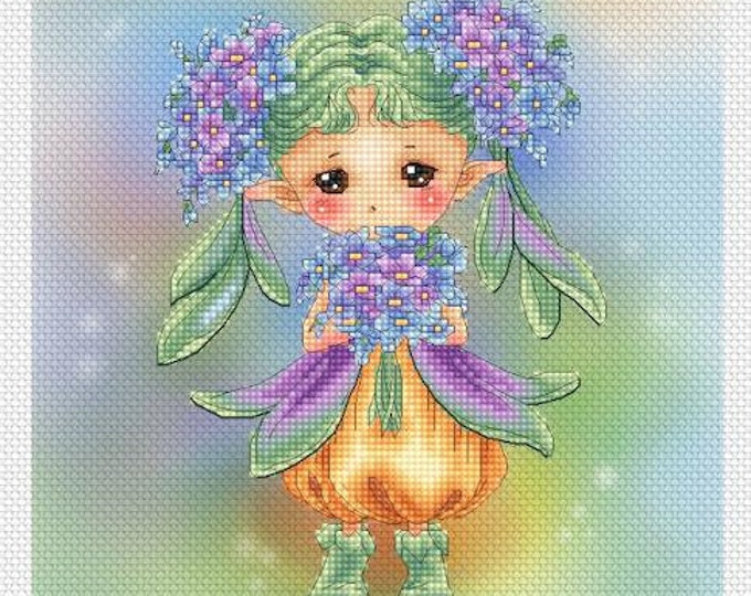 Forget-Me-Not Sprite Mitzi Sato-Wiuff - Cross stitch Chart Pattern