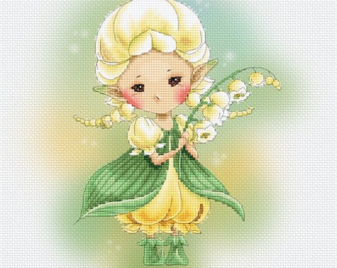 Lily of the Valley Sprite Mitzi Sato-Wiuff - Cross stitch Chart Pattern