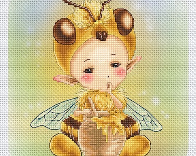 Honey Bee Sprite by Mitzi Sato-Wiuff - Cross stitch Chart Pattern