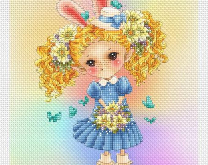 Easter Elf Sprite Mitzi Sato-Wiuff - Cross stitch Chart Pattern