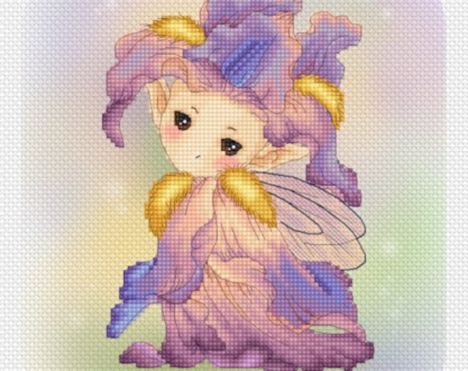 Iris Sprite Mitzi Sato-Wiuff - Cross stitch Chart Pattern