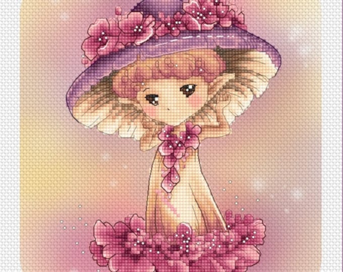 Whimsical Mushroom Sprite Mitzi Sato-Wiuff - Cross stitch Chart Pattern