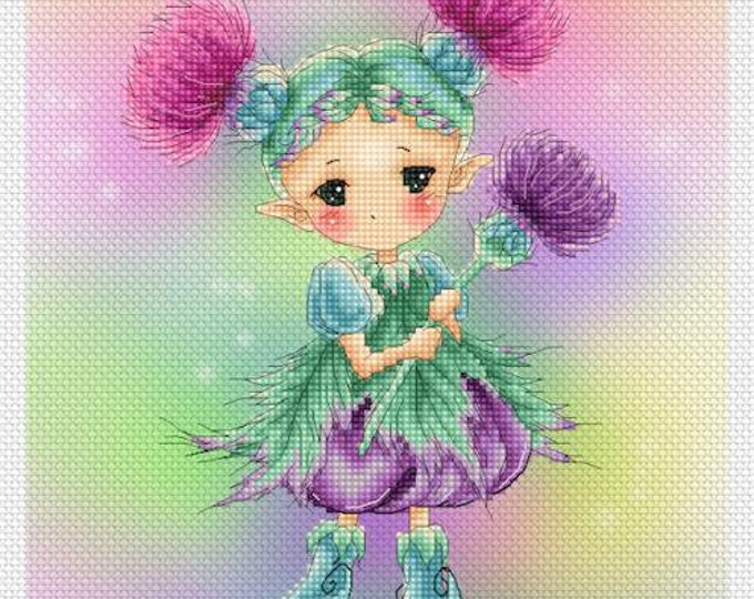 Thistle Sprite Mitzi Sato-Wiuff - Cross stitch Chart Pattern