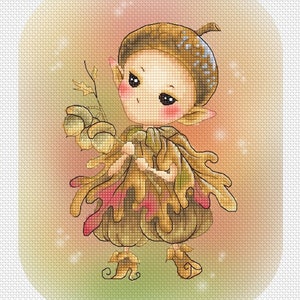 Acorn Sprite Mitzi Sato-Wiuff - Kruissteekkaartpatroon