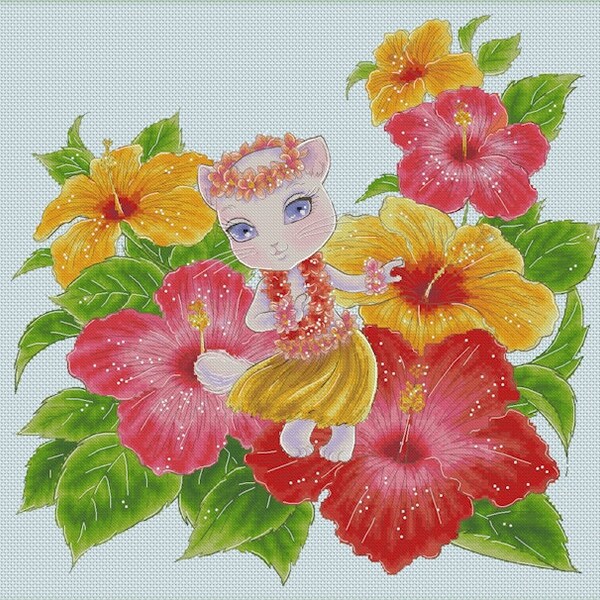 Hawaiian Cross Stitch Patterns Etsy