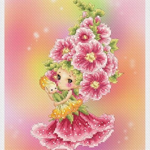 Hollyhock Sprite Mitzi Sato-Wiuff - Schema grafico a punto croce