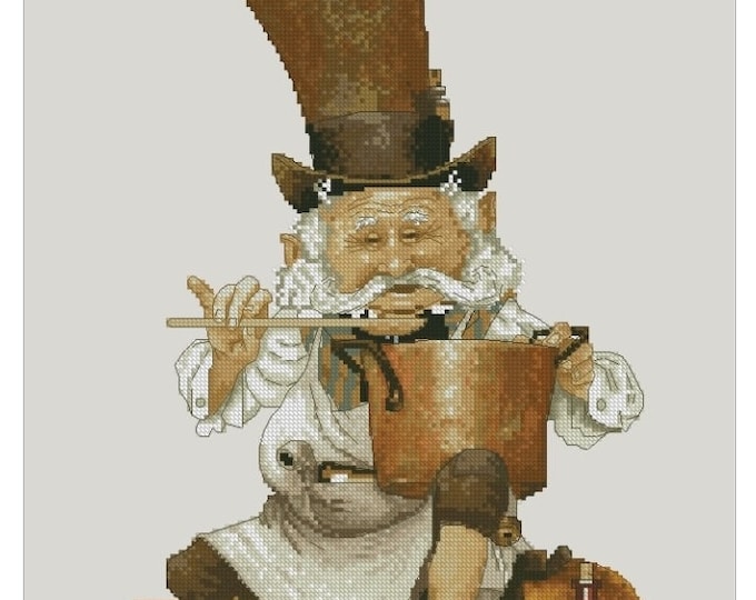 Cross Stitch Chart Goblin pharmacist Fantasy Series by Lena Lawson Needlearts - Art of Jean-Baptiste Monge
