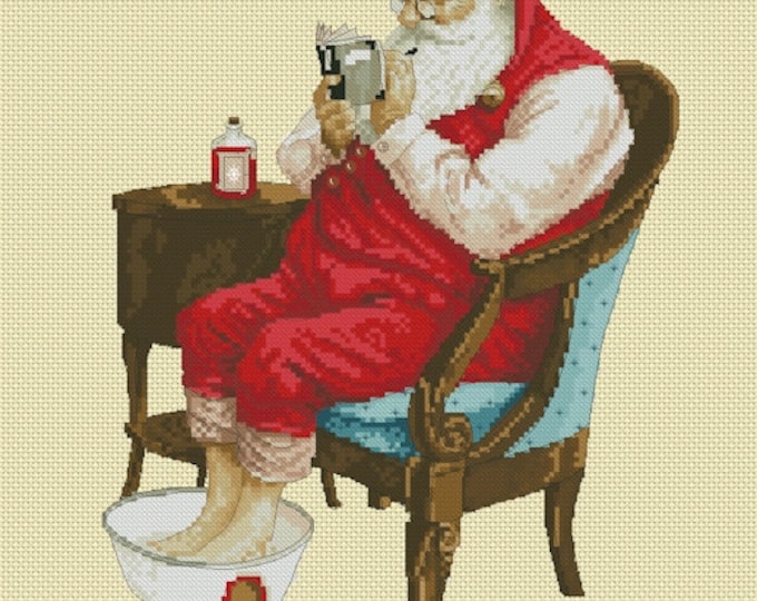 Cross Stitch Chart Santa's Evening  by Jean-Baptiste Monge