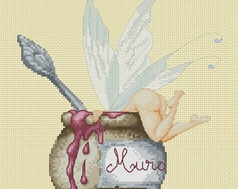 Cross Stitch Chart Pascal Moguerou Sweet Tooth Fairy Fantasy Art