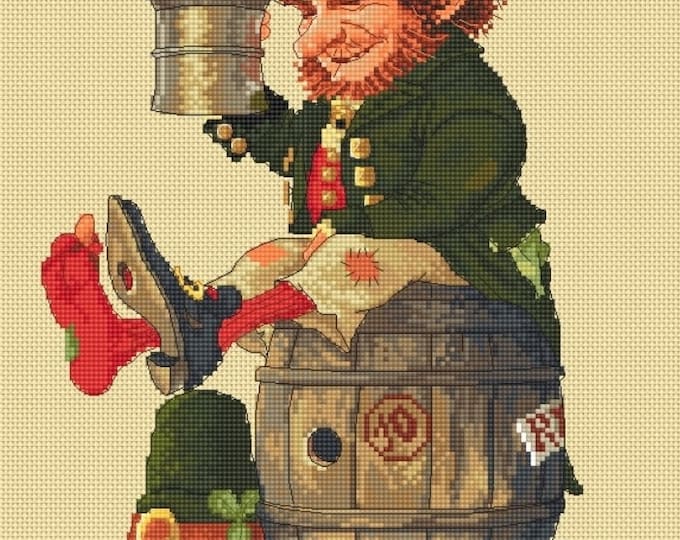 Cross Stitch Chart Goblin Rye Leprechaun - Art of Jean-Baptiste Monge