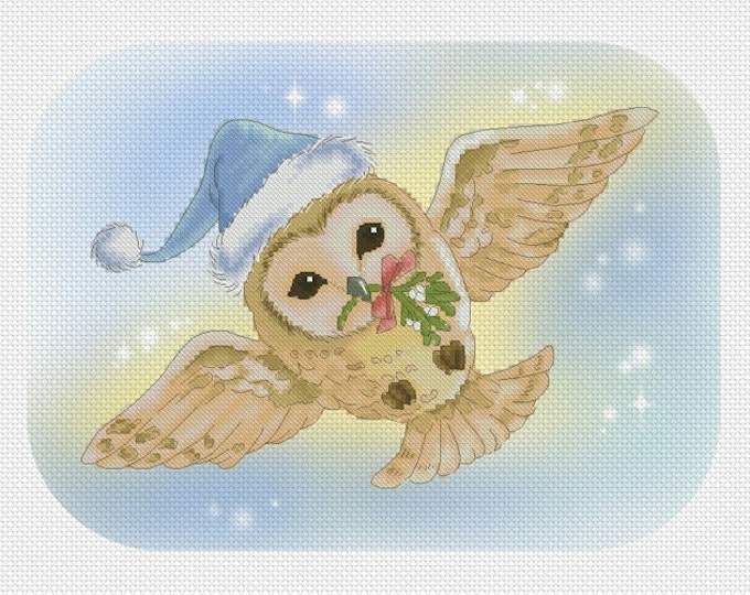 Christmas Owl Mitzi Sato-Wiuff - Cross stitch Chart Pattern