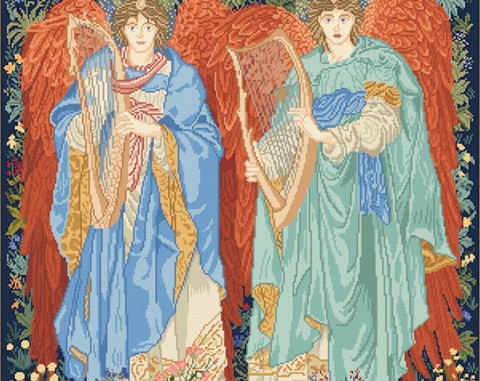 Angeli Laudantes Tapestry of William Morris / John Henry Dearle - Lena Lawson Needlearts