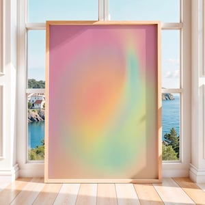 Colorful Aura Gradient Print: Spiritual Abstract Wall Art (Digital Download