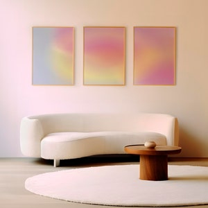 Abstract Wall Decor Aura Wall Art Print Trendy Poster Set Y2k Wall Art Gradient Print