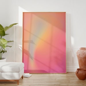 Retro Gradient Print Aura Art Print Gradient Wall Art y2k decor print Gradient Poster Art