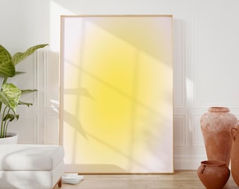 Yellow Aura Print,Pastel aura print,Print out poster,Pastel Aura Print,Apartment Decoration, Digital Download