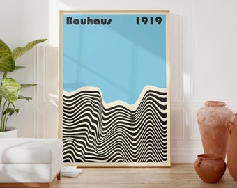 Bauhaus exhibition Wall Arts | Bauhaus Print Poster | Blue bauhaus print |Bauhaus wall art