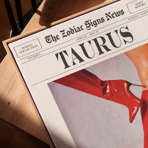 Taurus Wall Art, Taurus Zodiac Print, Taurus Printable, Taurus Star Sign Poster, Digital Download image 3