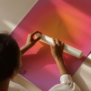 Aura Art Decor, abstrakcyjny wydruk artystyczny, kolorowy gradient, plakat z pozytywną energią, pobieranie cyfrowe zdjęcie 5