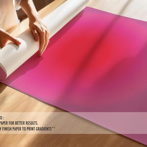 Aura Art Decor,Red Gradient Art Print, Positive Aura Wall Art, Abstract Wall Decor, Digital Download image 6