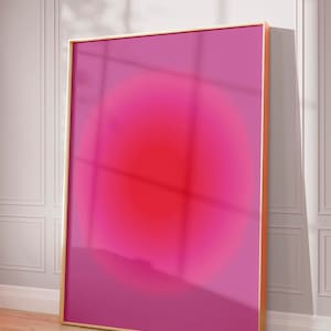 Red Aura Gradient Print: Minimalist Energy Artwork (Digital Download)