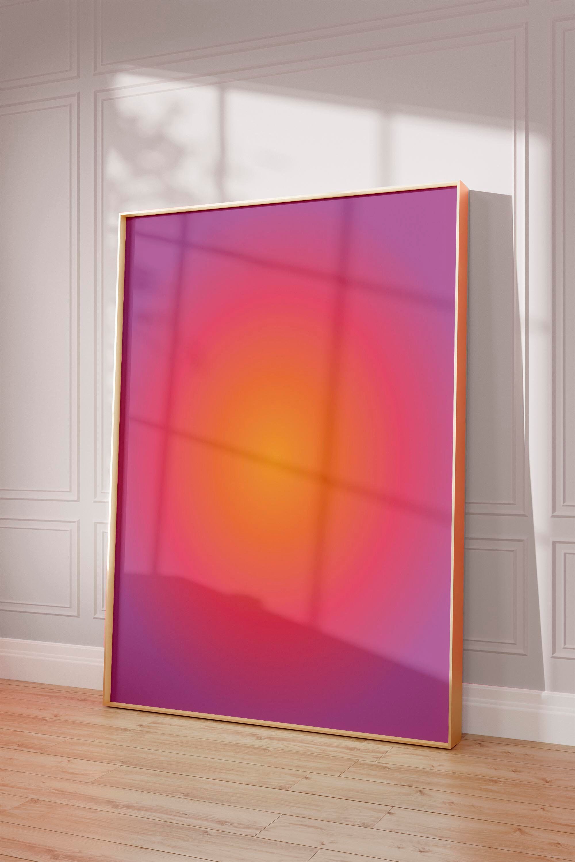 Boho Minimalist Aura Posters, Abstract Pastel Gradient Home Decor, Digital Download Wall Art Prints