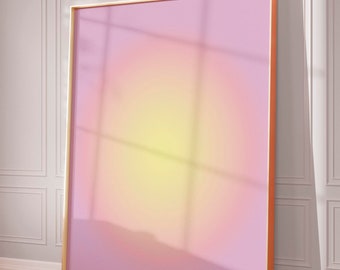 Light Pink Aura Print, Pink Aura Wall Art, Pink Gradient Print, Pink Aura Digital Print