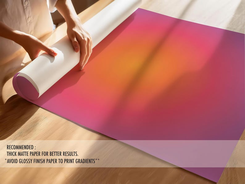Aura Art Decor, abstrakcyjny wydruk artystyczny, kolorowy gradient, plakat z pozytywną energią, pobieranie cyfrowe zdjęcie 7