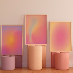 Trendy Gradient Wall Art Print: Aura Home Decor, Modern Abstract Wall Decor, Digital Download