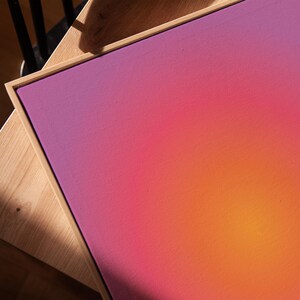 Aura Art Decor, abstrakcyjny wydruk artystyczny, kolorowy gradient, plakat z pozytywną energią, pobieranie cyfrowe zdjęcie 2