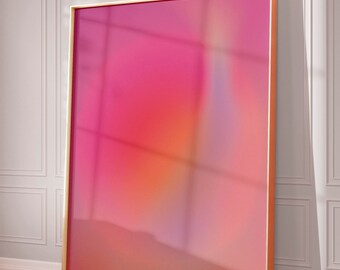 Red Gradient Art Print | Abstract Y2K Gallery Wall (Digital Download)