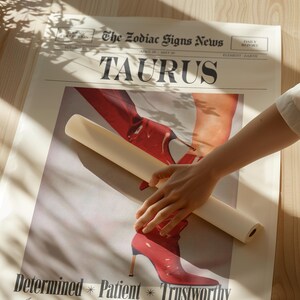 Taurus Wall Art, Taurus Zodiac Print, Taurus Printable, Taurus Star Sign Poster, Digital Download image 5