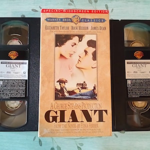 Giant VHS staring Elizabeth Taylor, Rock Hudson, and James Dean