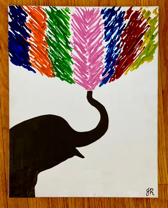 Comprar Elefante Arte con Crayones Derretidos con crayola derretida Comprar Elefante Arte con Crayones Derretidos
