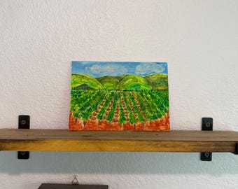 Winery Temecula Melted Crayon | One-of-a-Kind Mixed Media Wall Art | Final Collection | Encaustic "painting"