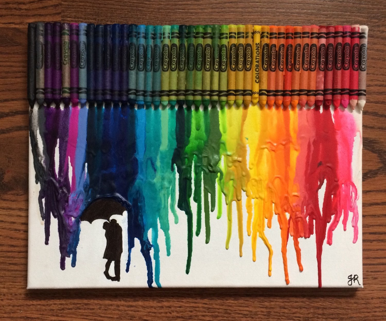 Question How To Make A Melted Crayon Art Canvas Rainbow Melted Crayon Art •Customizable• 11X14 inch canvas- unique