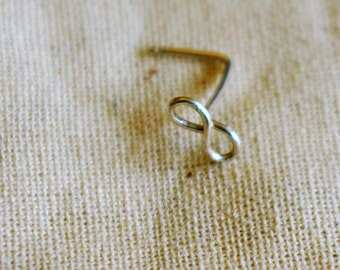 Silver nosering- infinity sign -Sterling silver infinity nose ring