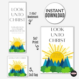 DESCARGA INSTANTÁNEA Mirar a Cristo Tema de la Juventud SUD 2025 Marcador Folleto Etiqueta Tarjeta de Escritura Imprimir Hombres Jóvenes Mujeres Jóvenes idea de regalo fsy campamento