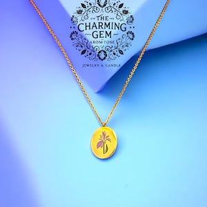Ketting met gekleurde bloemen - februari narcis