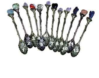 Antique Style Gemstone Spoons