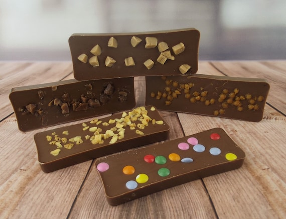 Small luxury studded chocolate bar, pack of 3