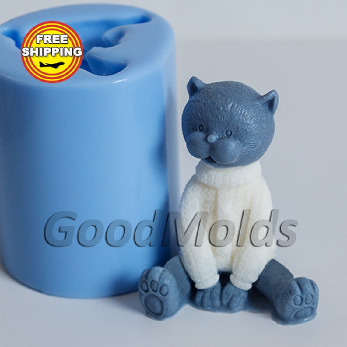 Cat in a Sweater Mold Soap Mold Silicone Molds Mold for Soap Etsy