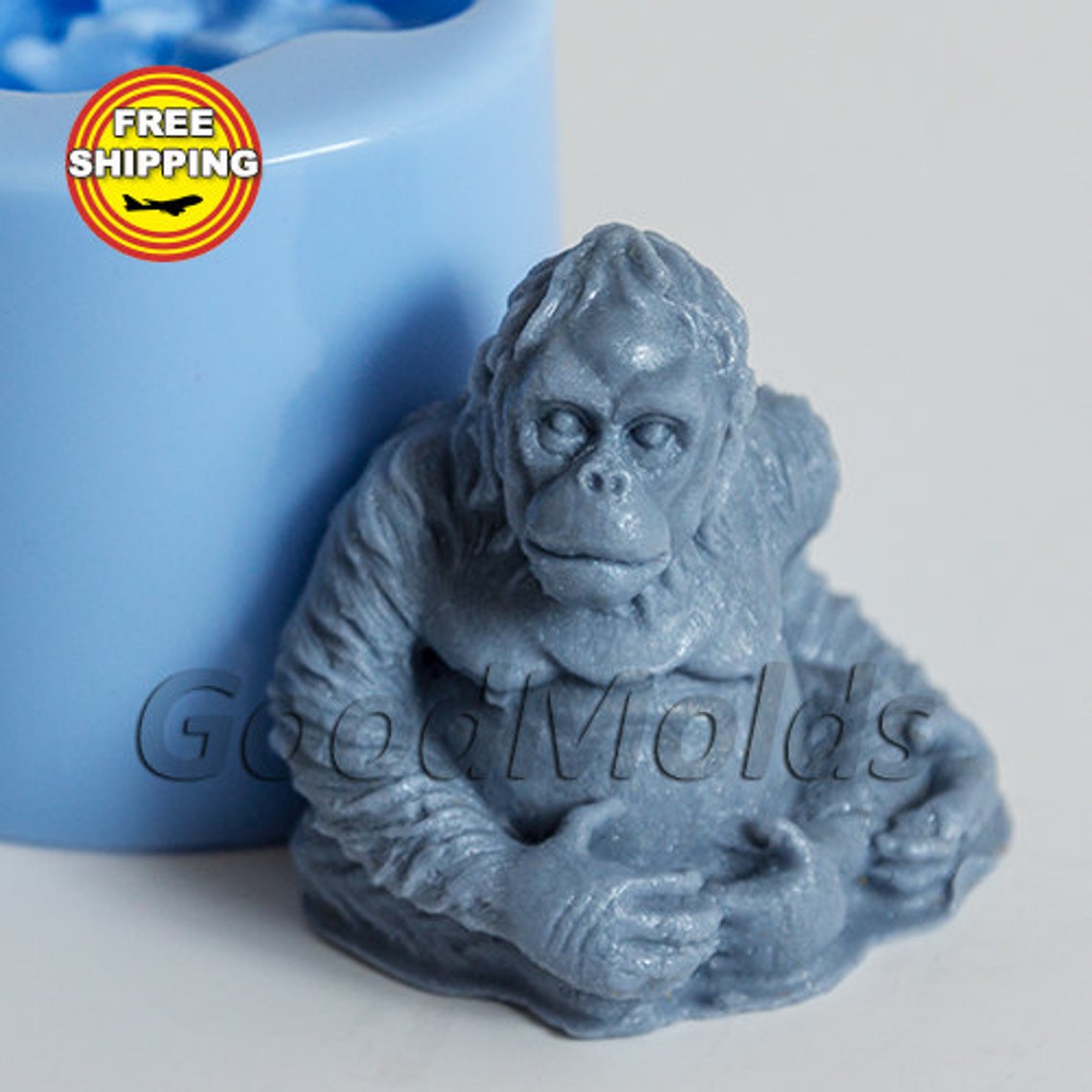 Monkey 3d Soap Mold Silicone Molds Mold for Soap Mold of a Etsy