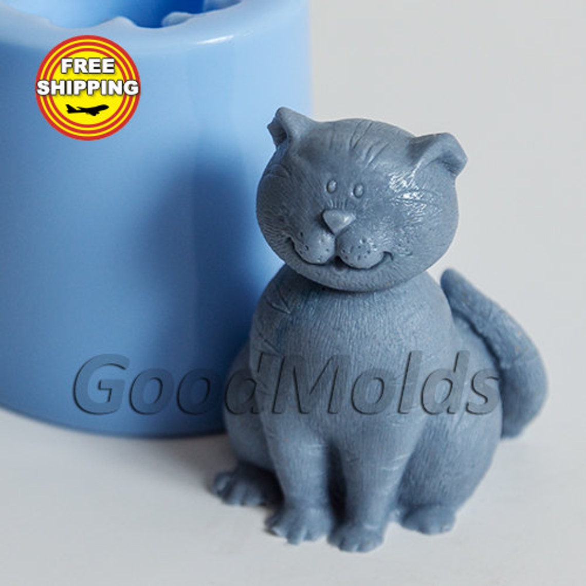 Cat 3 3d Mold Soap Mold Silicone Molds Mold for Soap Mold Cat Etsy