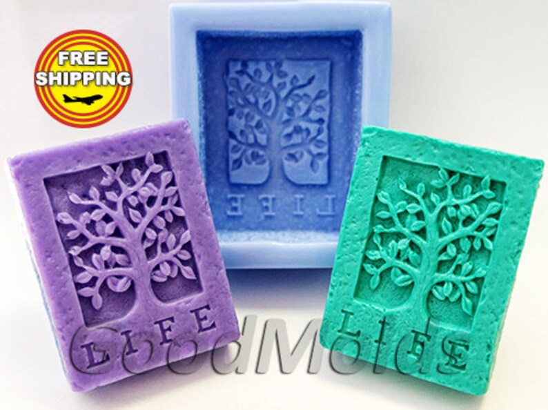 Life tree soap mold silicone molds mold for soap mold flora Etsy