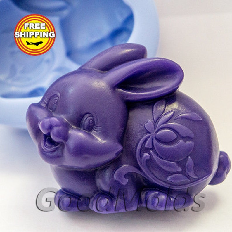 Rabbit 2 Soap Mold Silicone Molds Mold for Soap Mold of a Etsy